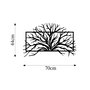 Wallity Tree 4 Escultura de pared de metal negra